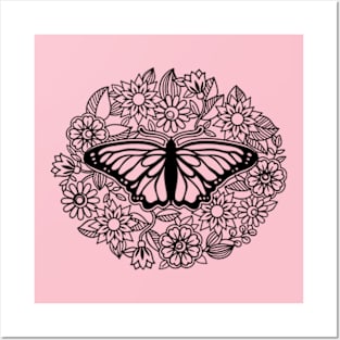 Butterfly Flora Posters and Art